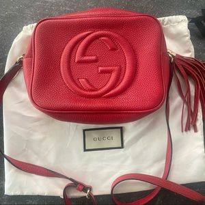 Gucci red camera bag